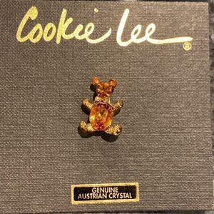 NWT Cookie Lee Teddy Bear Pin Austrian Crystal